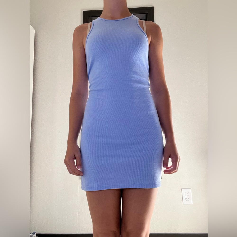 Blue bodycon dress